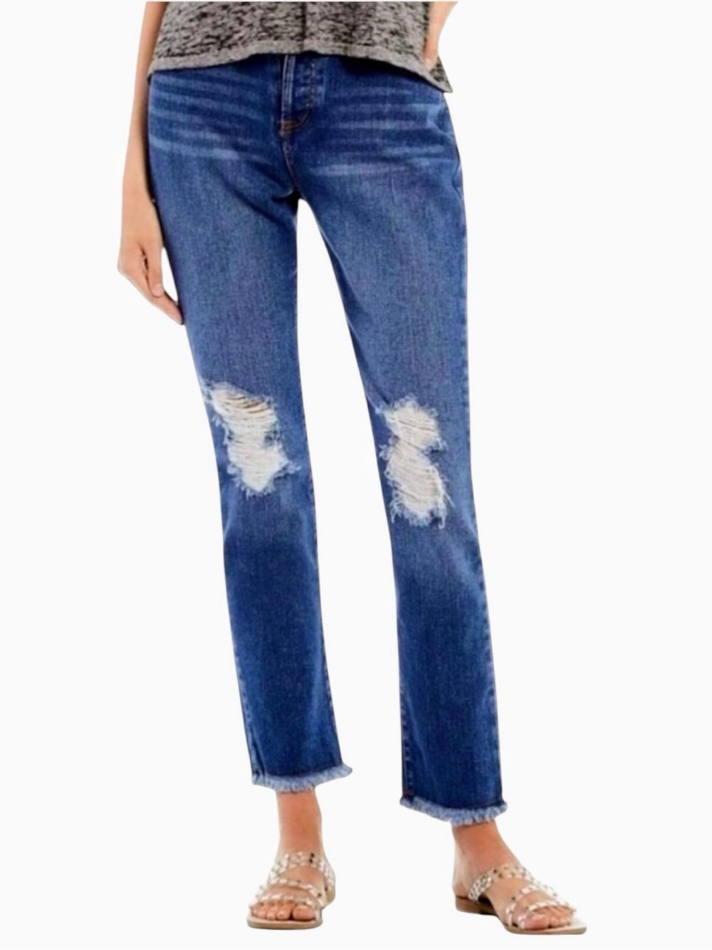 CHELSEA & VIOLET DISTRESSED JEANS